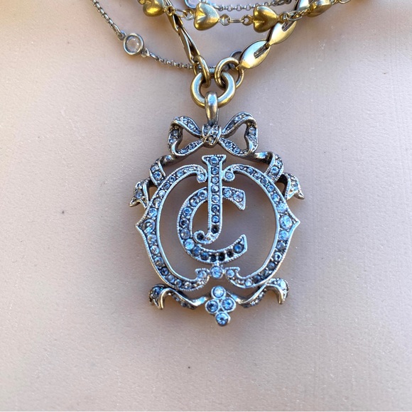 Vintage Juicy Couture 3 strings Chains necklace with Pendant - Picture 9 of 17